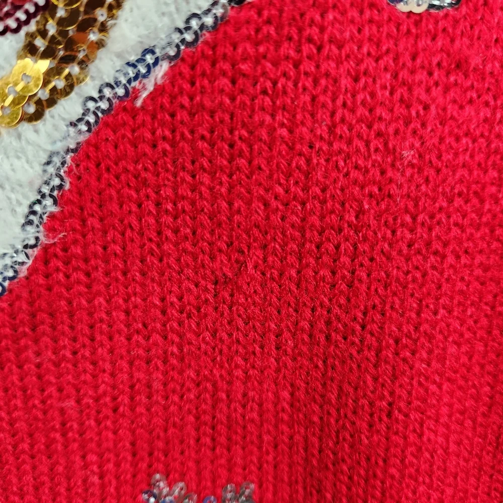 Ugly Christmas Sweater UCS Dress Cute Unicorn Faux Fur Jingle Kids Size Medium